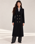 Manteau long bleu marine