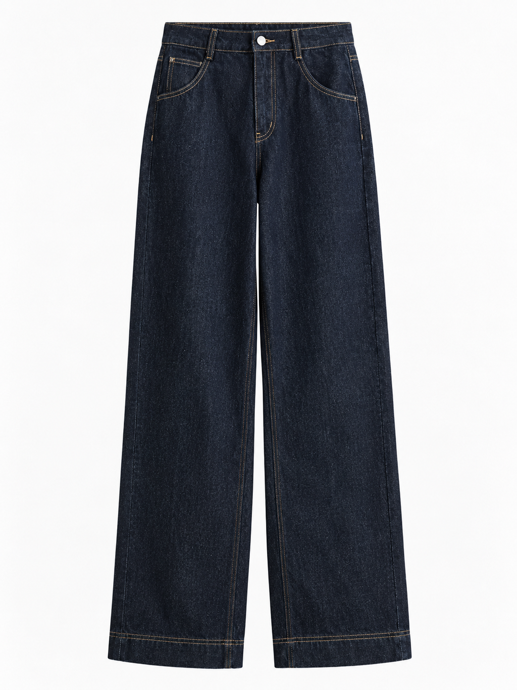 Jean large bleu denim indigo